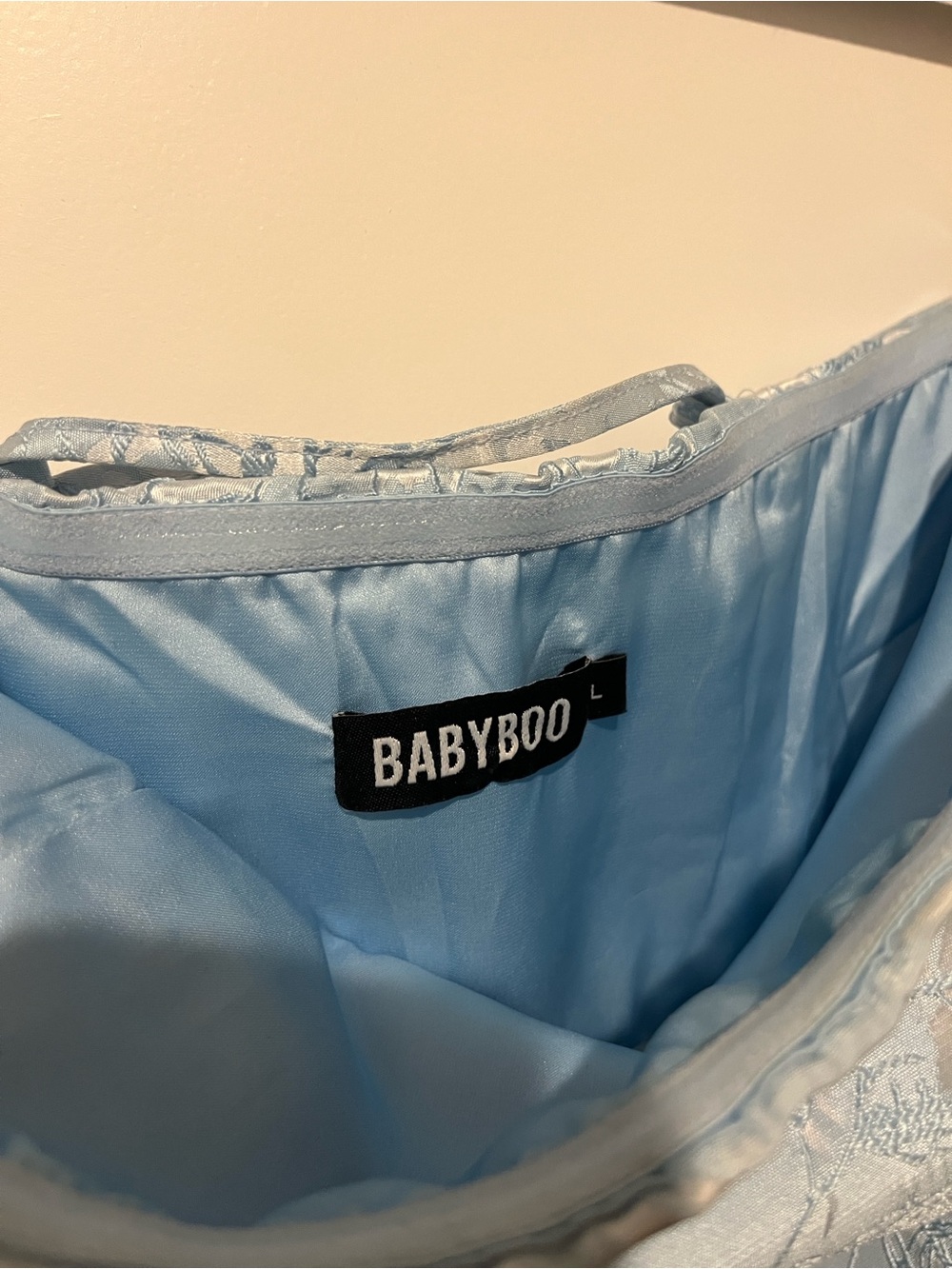 Babyboo Strapless Light Blue Dress - Picture 3 of 4
